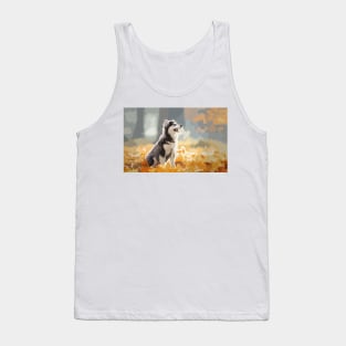 Siberian Husky Digital Painting Tank Top